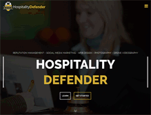 Tablet Screenshot of hospitalitydefender.com